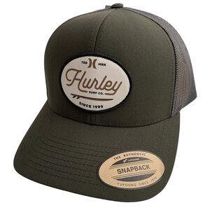 HURLEY Beach Break Trucker 2.0 Snapback Hat Green NWT